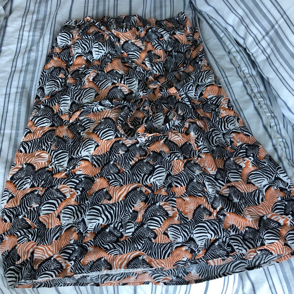 Zebra print anthro skirt